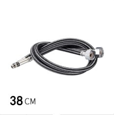 G1/2 g3/8 g9/16 38cm/58cm, 1 par de tubos de aço inoxidável flexível, para encanamento, torneira quente/fria, mangueiras de fornecimento de água, banheiro: 38cm