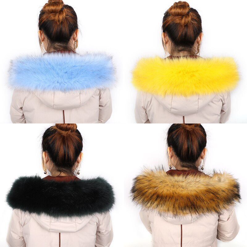 Faux Rabbit Fur Collar Luxury Warm Fur Fabric Multicolor Furry Diy Sewing Trimming Parkas Coats Jackets For Garment Hat Edge Fur