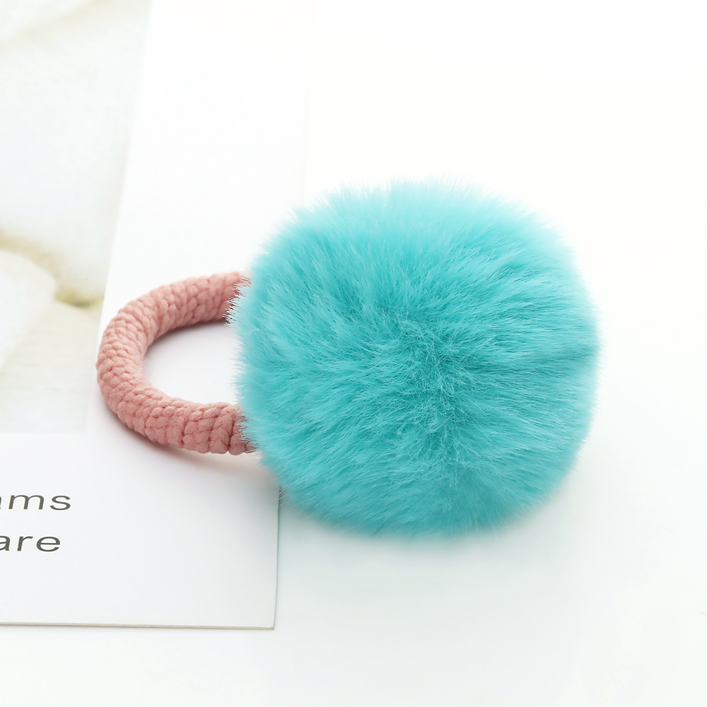 Bandes de cheveux en peluche lapin doux, accessoires, attache élastique, attache pour cheveux, Clip pour cheveux, pour femmes et filles: vert clair