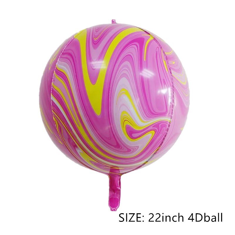 4D Zee Dier Strepen Aarde Space Nebula Kleur Strepen Aluminiumfolie Aluminium Folie Helium Ballon Romantische Partij Decoratie Bal