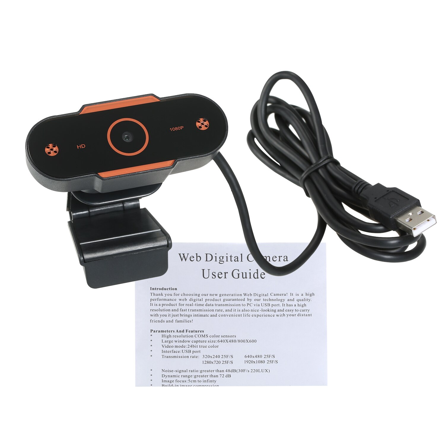 1080p hd datakamera konferansekamera webkamera 2k oppløsning autofokus h .264 videokomprimering med mikrofon usb plugg