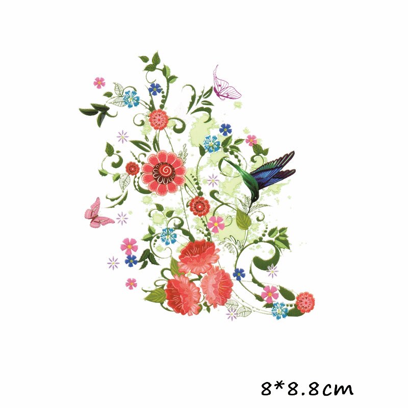 Ijzer Op Transfer Patches Kleurrijke Bloemen Warmte-Afdichting Patch Jongen Meisje Kleding Stickers Streep T-shirt Sticker Diy Applique H: 03