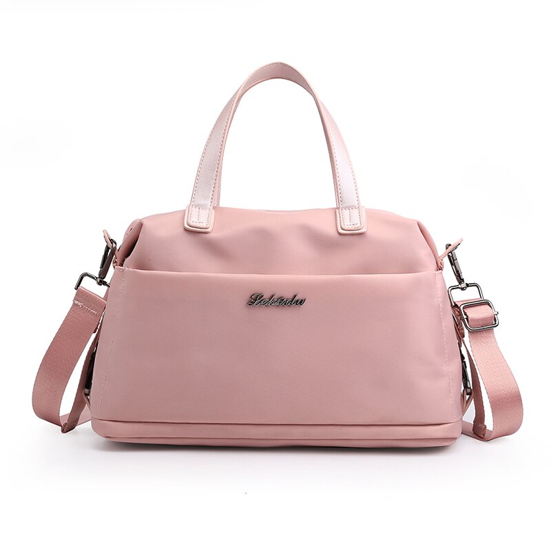 Dames Multi-Pocket Mode Grote Waterdichte Oxford Tote Bag Toevallige Nylon Schoudertas Mummie Zak Grote Capaciteit Canvas Tas: Roze