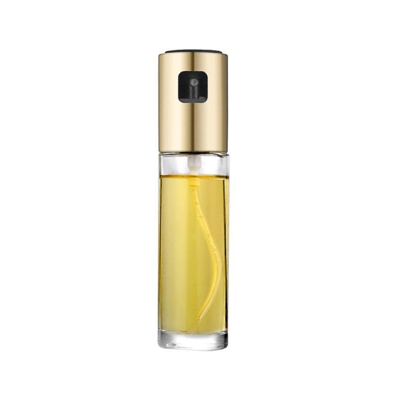 100ml olijfolie-azijnverstuivers van roestvrij staal, draagbare oliedispenser voor het koken van salades, keukengereedschap: Goud