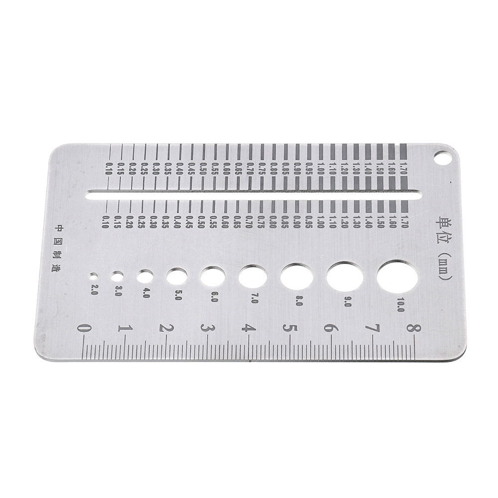 0.1-10mm Screw Gauge Plate Diameter Measuring Gauge Stainless Steel Drill Bit Bolt Wire Gauge