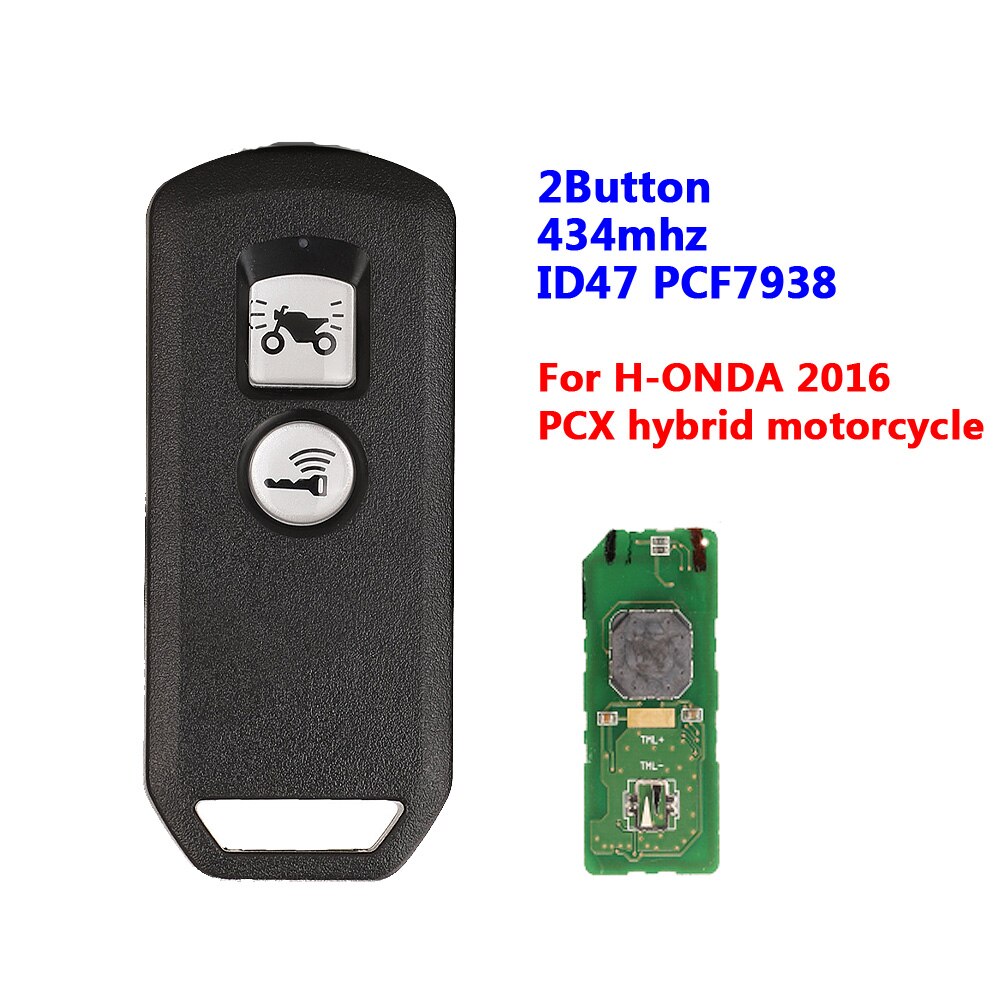 Smart Card 434Mhz 2 pulsanti ID47 telecomando chiave per Honda per K01 K35V3 ADV SH 150 Forza 300 125 PCX150 2018 Scooter moto