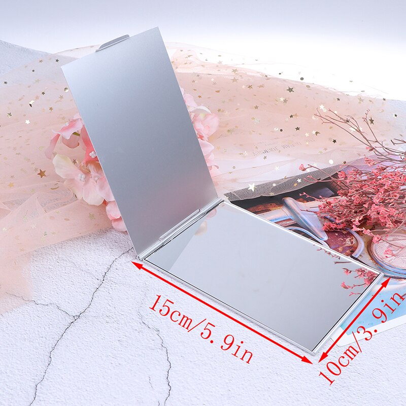 Espejo de maquillaje ultradelgado de 5 tamaños, espejo de tocador para cosmética, de bolsillo, rectangular, plegable, compacto, para maquillaje: type F as shown