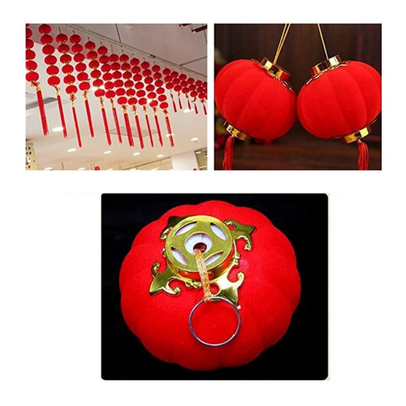 30 Stuks Chinese Traditionele Rode Massaal Mini Lantaarn 3Cm Diameter Voor Chinese Voorjaar Jaar Decoratie