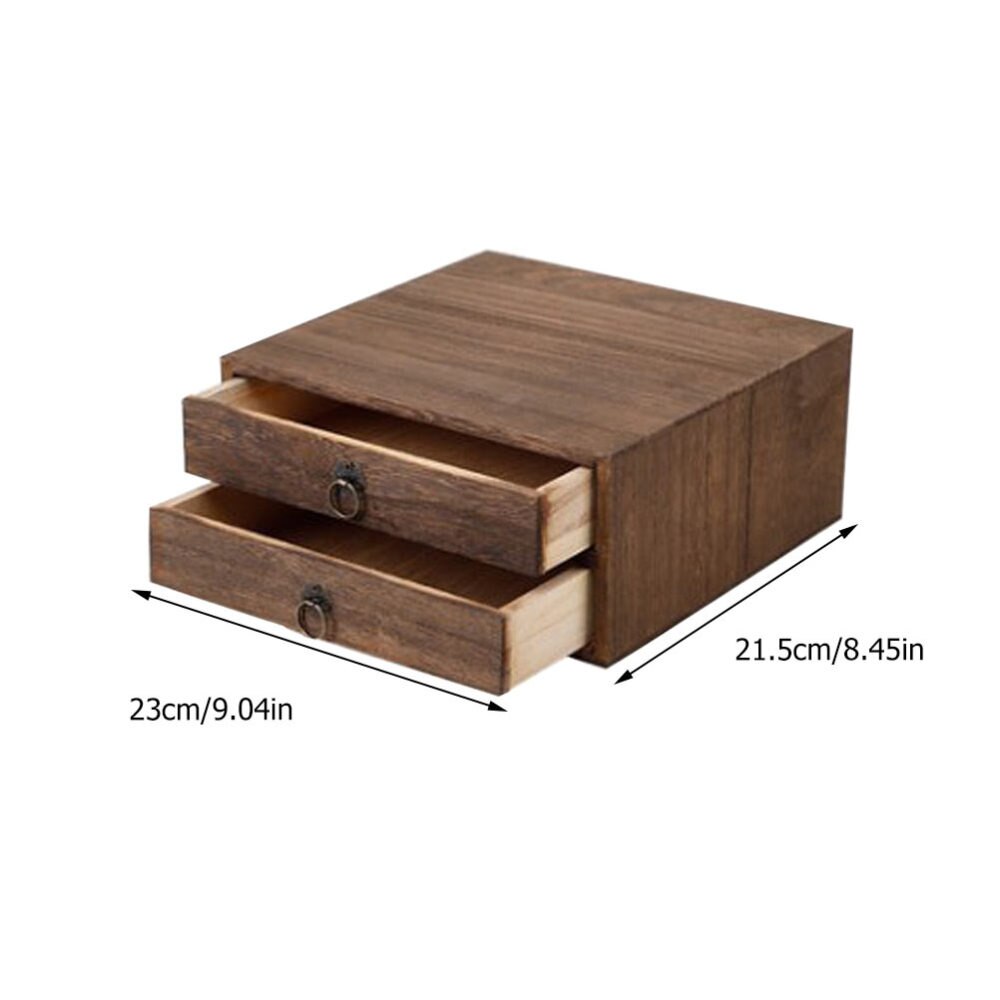 1 Set of High Grade Tea Box Vintage Tea Drawer Pu'er Tea Box Wooden Tea Box