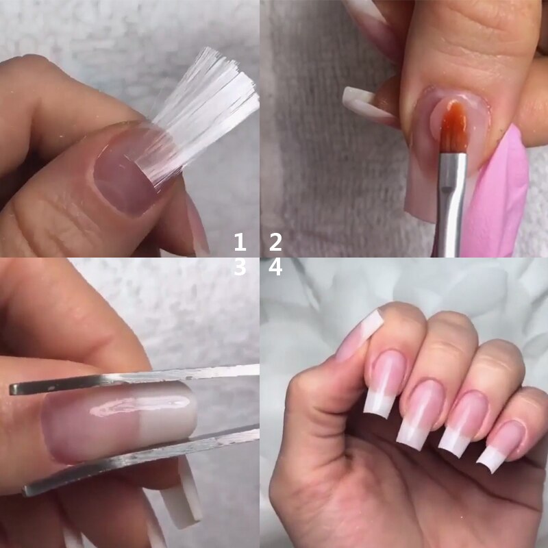 Fiberglass Nails Fiber for Nail Extension Fibernails Builder Nail Form Acrylic Tips Nail Salon 2m