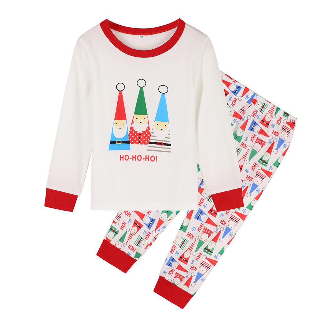 Baby julemand pyjamas pyjamas børn nattøj børn røde fuldærmede stribede bukser julepyjamas børn juletøj hustøj