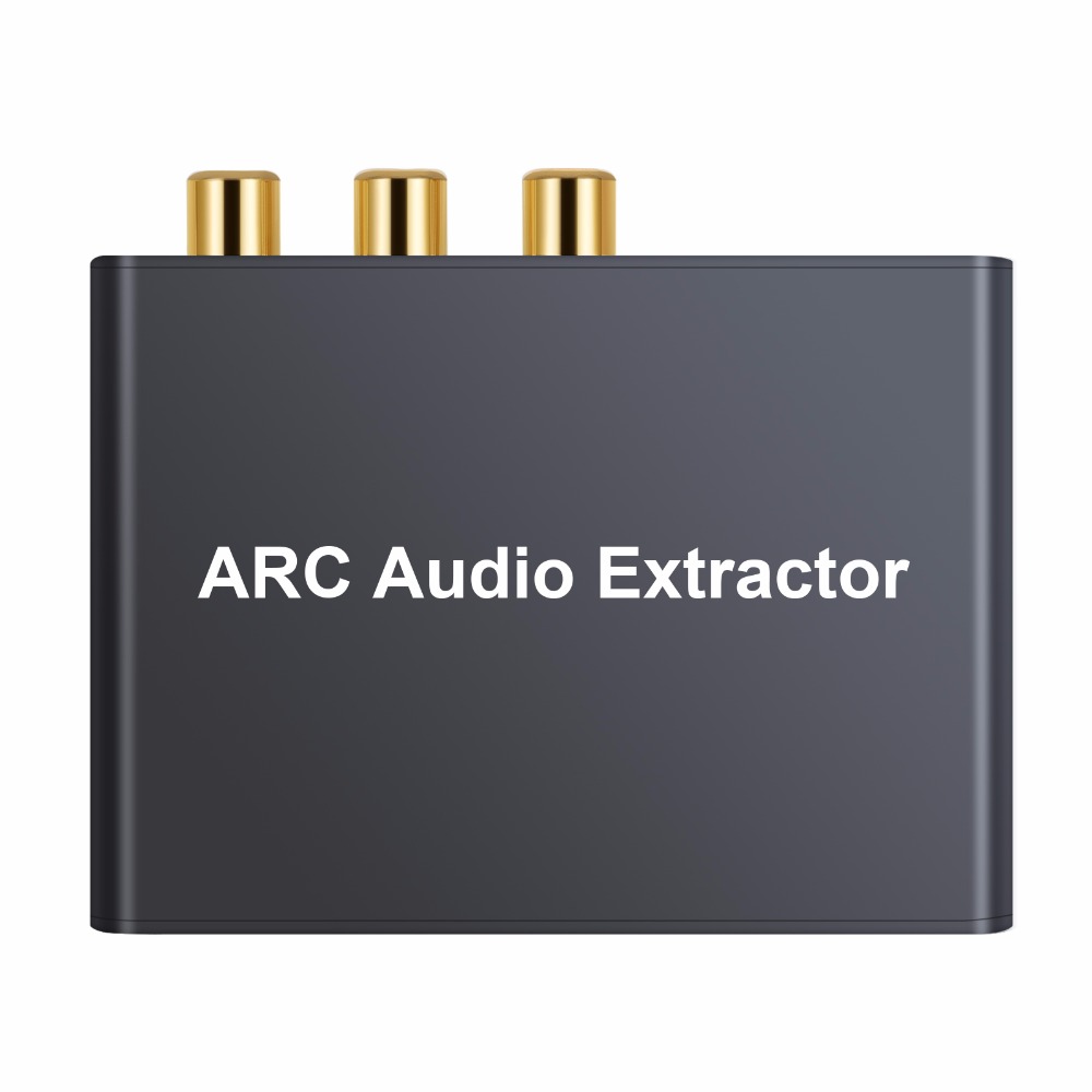 192KHz Aluminium ARC Audio Adapter HDMI Audio Extractor Digitaal naar Analoog Audio Converter DAC SPDIF Coaxiale RCA 3.5mm jack Uitgang