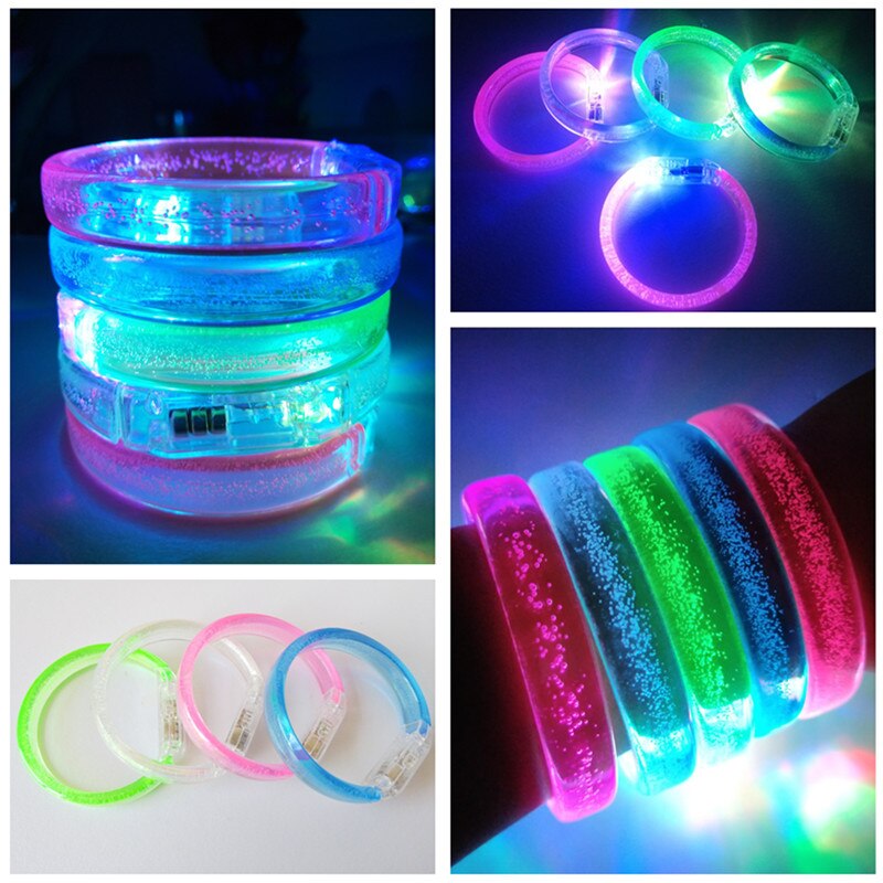 LED Flashing Wrist Bubble Band Bracelet Arm Band Belt Light Up Dance Concerts Party Glow For birthday party Halloween Christmas