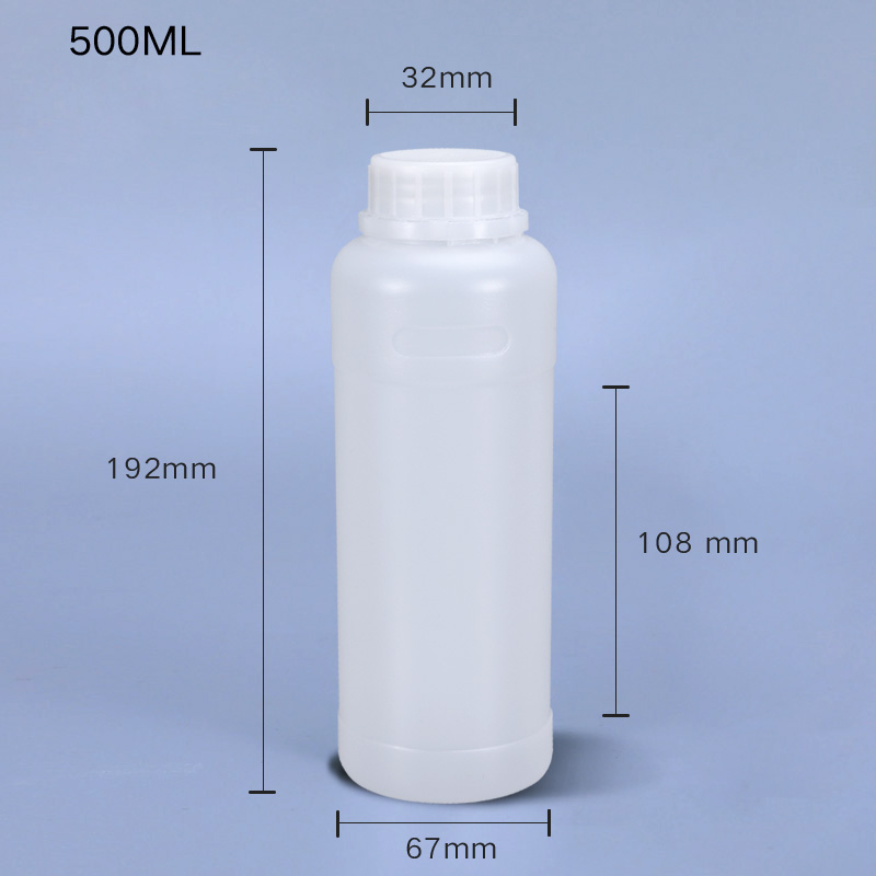 Leere plastik flaschen für Flüssige Chemische Reagenzien HDPE behälter Kosmetische lotion lagerung flaschen Lebensmittel Grade: 500ml  translucent