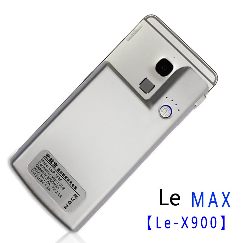 Funda con cargador de batería para Letv Leeco Le 2 Pro S3 2S, funda de carga portátil inteligente a prueba de golpes para Leeco Le Pro 3 Max 2: LeMax-White
