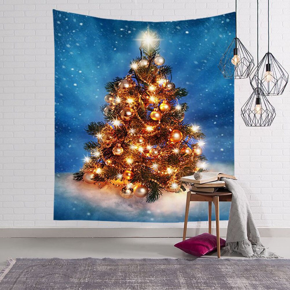 Kerst wandtapijt kerstboom print wandtapijt tapijt tafelkleed slaapkamerdecoratie achtergronddoek tapisserie