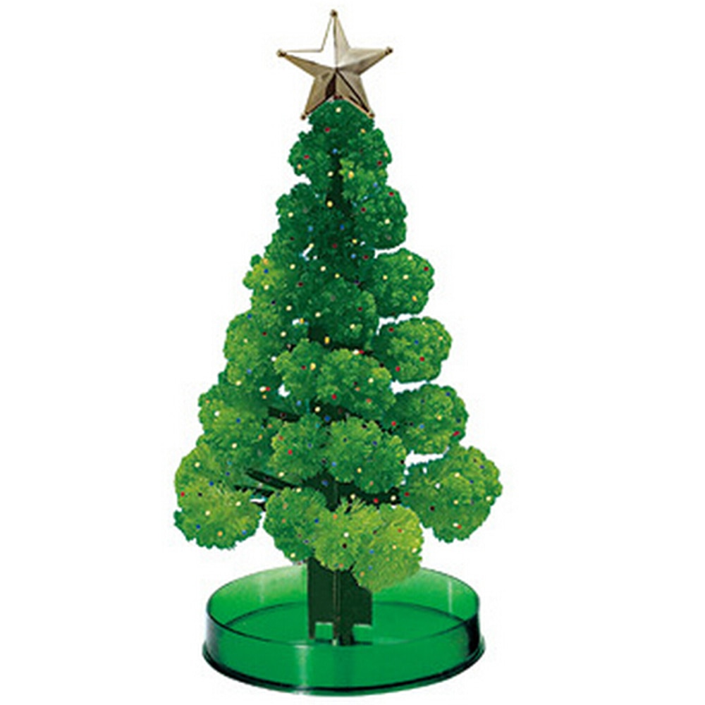 170 Mm H Groene Diy Visuele Magic Groeiende Papier Kristallen Boom Magisch Grappige Kerstbomen Kids Novelty Toys Voor kinderen