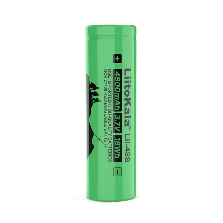 LiitoKala Lii-48S 3.7V 4800mAh 21700 li-lon Rechargeable Battery 9.6A power 2C Rate Discharge ternary lithium batteries