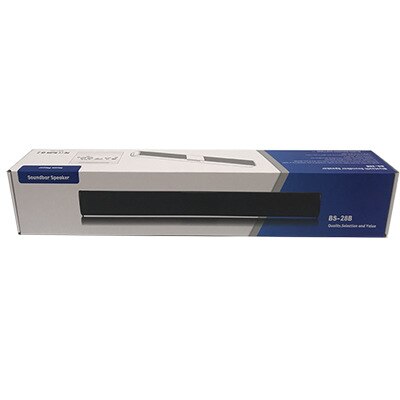 20W TV Soundbar Wired and Wireless Bluetooth Speaker Powerful Subwoofer Home Surround Sound Bar for PC Theater TV Bass Bar: BS28B Color box