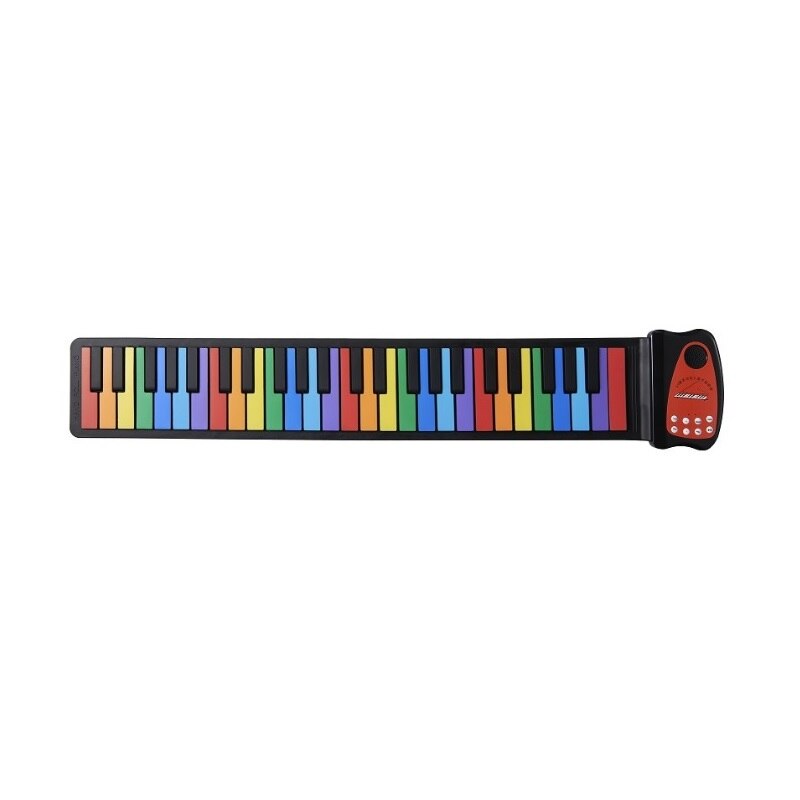 Multi estilo portátil 49 teclas de silicona Flexible enrollable teclado electrónico plegable de Piano para Niños Estudiantes