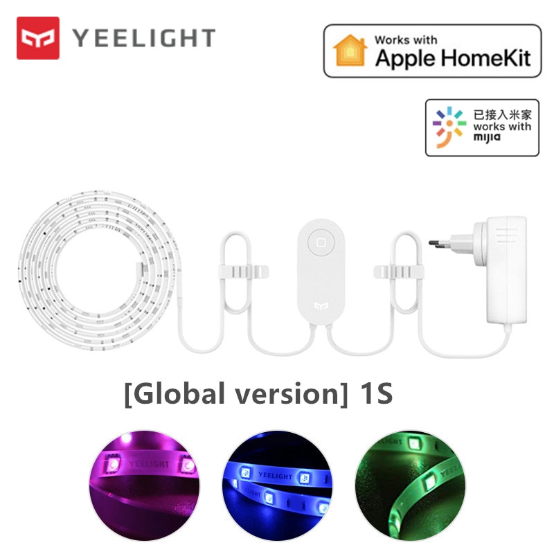 2020 Yeelight Luce di Striscia 1S di Colore del LED 2m Banda di Luce Intelligente RGB Allungabile Fino a 10m Smart Home, Casa Intelligente wiFi A Distanza di Controllo