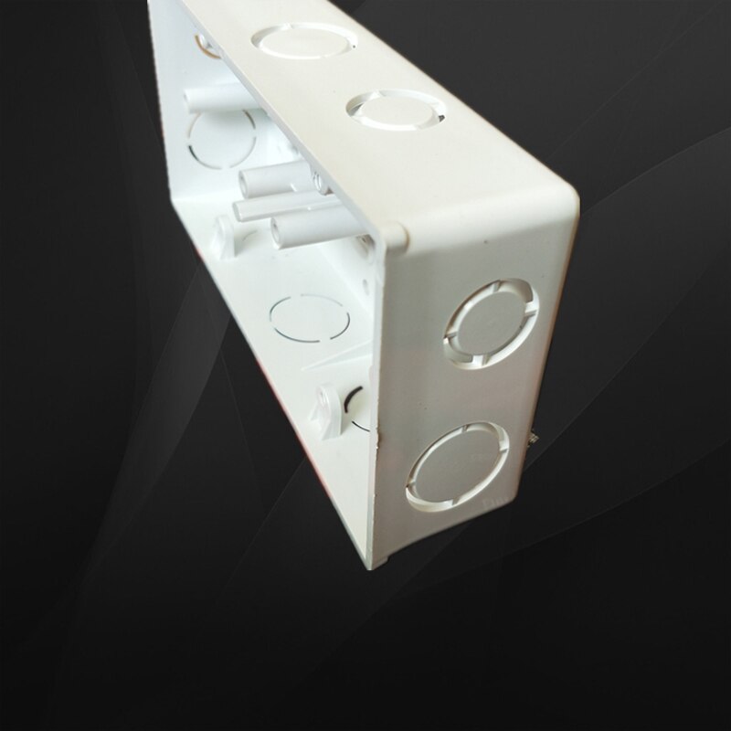 2pcs Wall Surface Mounted Switch Box Double Bottom Wire Box 86 Type Socket 2-Gang Tube Box 172*86*40mm