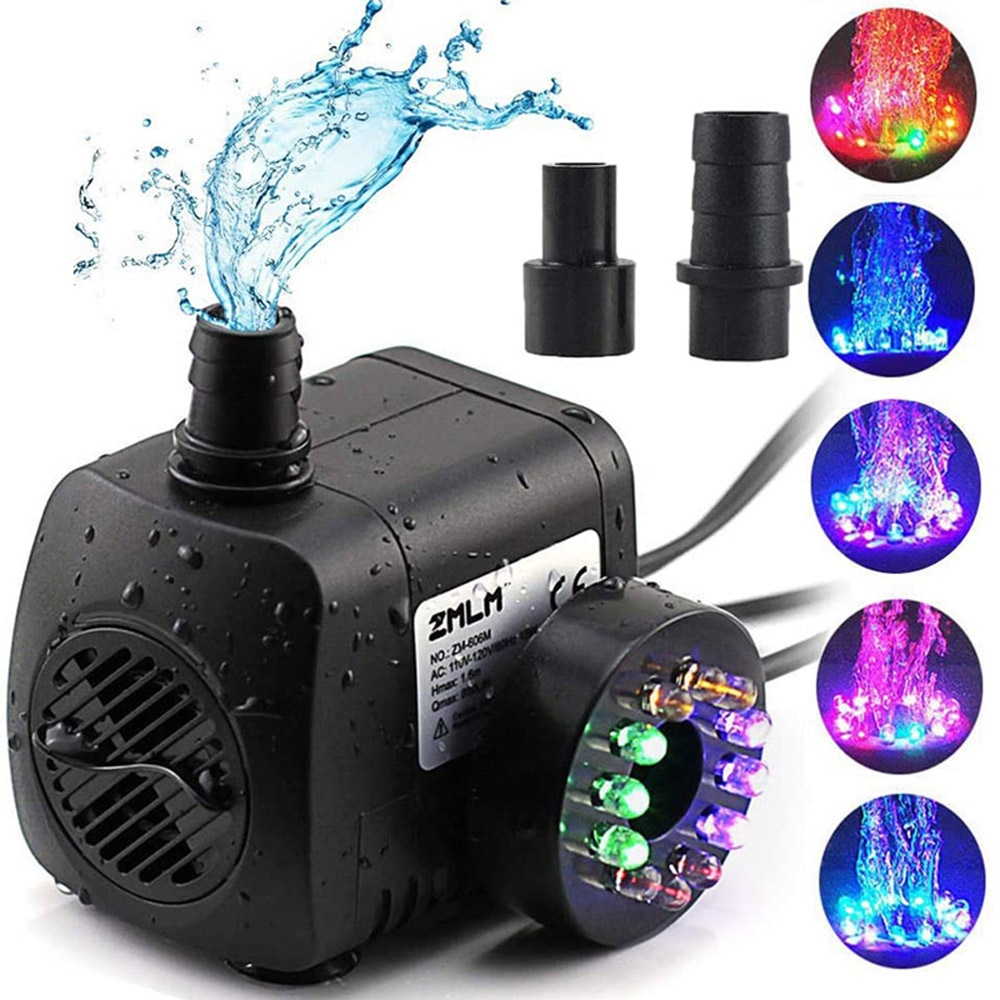 15w mini bomba de água submersível elétrica led rgb piscina luz fonte lagoa aquário tanque peixes lâmpada subaquática ue eua au reino unido