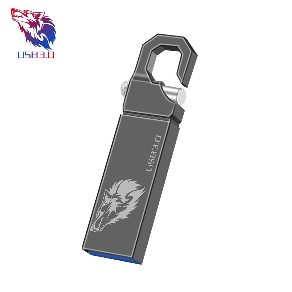 Pen Drive Metal Usb Flash Drive 2.0 Keychain Flash Disk 4G 8G 16G Flash Memory 32GB 64G 128GB 256GB Pendrive Memory Stick U Disk: 64GB / Gray