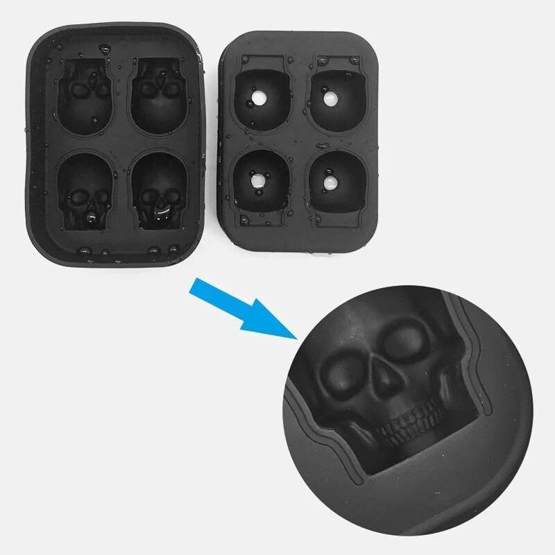 3d schedel siliconen mal ijsblokjesmachine chocoladevorm ijsblokjes diy gereedschap whisky wijn cocktail ijsblokjes bestsellers