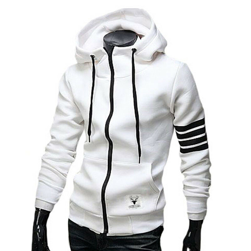 Men's Winter Slim Hoodie Warm Hooded Sweatshirt Coat Jacket Outwear Sweater Tops