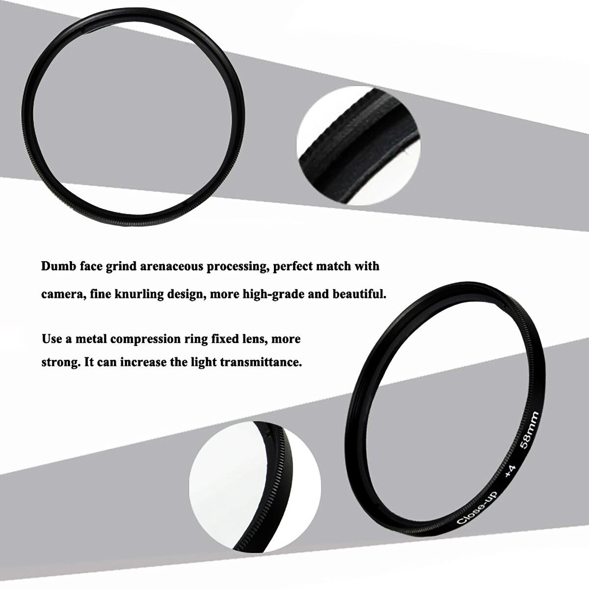 58mm kamera makro close -up filter linse kit  +1 +2 +4 +10 til canon eos 1200d 1100d 700d 650d 600d 550d 500 d 100d rebel  t5i t4i len