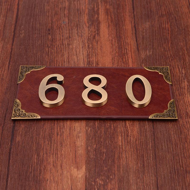 0-9 Vintage Bronze Numbers Sign Hotel Apartment Address Plaque Imitation Number Digits Sticker