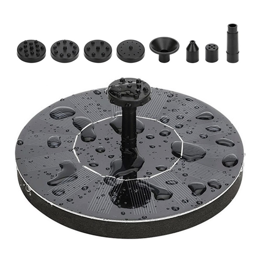 Mini Solar Power Water Fountain Garden Pool Pond 18-45cm Outdoor Solar Panel Bird Bath Floating Water Fountain Pump Garden Decor: 1.0W