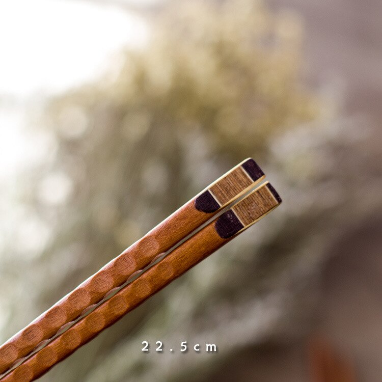 Juego de palillos de madera de hierro Natural japonés hecho a mano, de valor, cordel de comida china para Sushi 1 par: Rojo