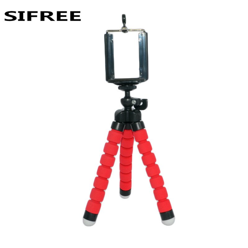 SIFREE Tablet Stand Car Phone Holder Flexible Octopus Tripod Bracket Selfie Stand Mount Style Accessories For Mobile smartPhone: Red