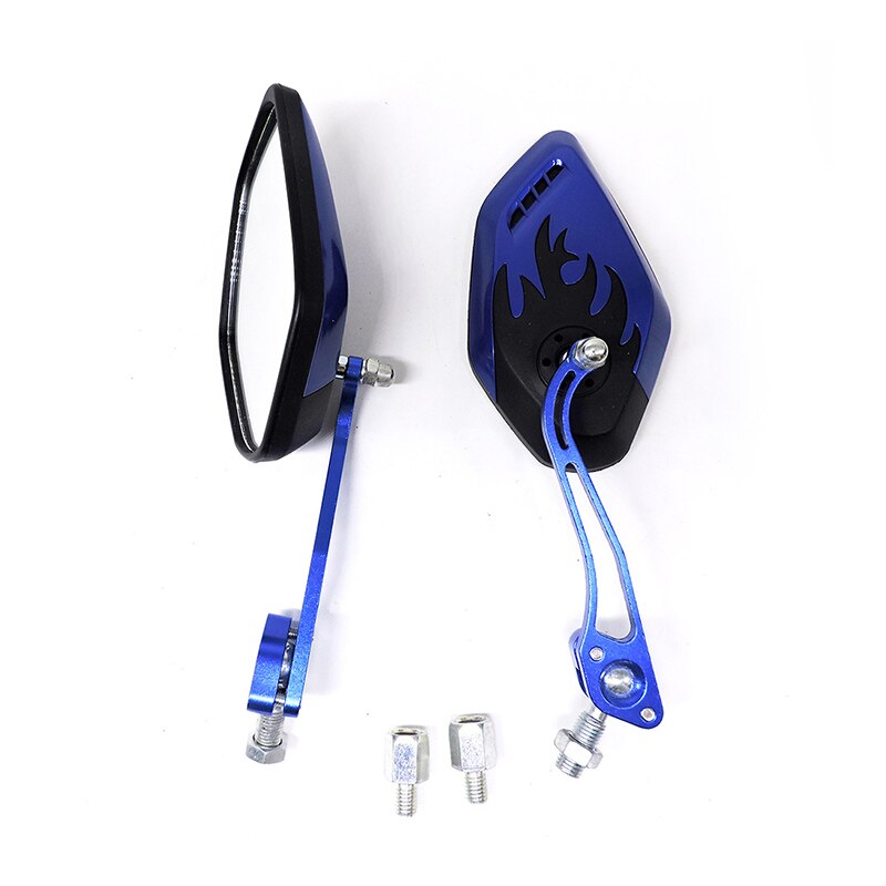 Bicicleta espejos retrovisores para manillar Universal de Scooter de motocicleta MTB Ciclismo de Carretera vista trasera bicicleta Flexible manejar espejos retrovisores: Blue