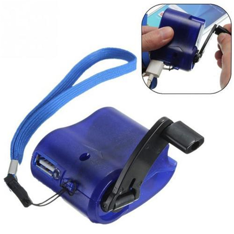 Hand-operated charger USB Hand-Operated Electric Generator Mobile Power Bank Charging Charger for iphone android D8