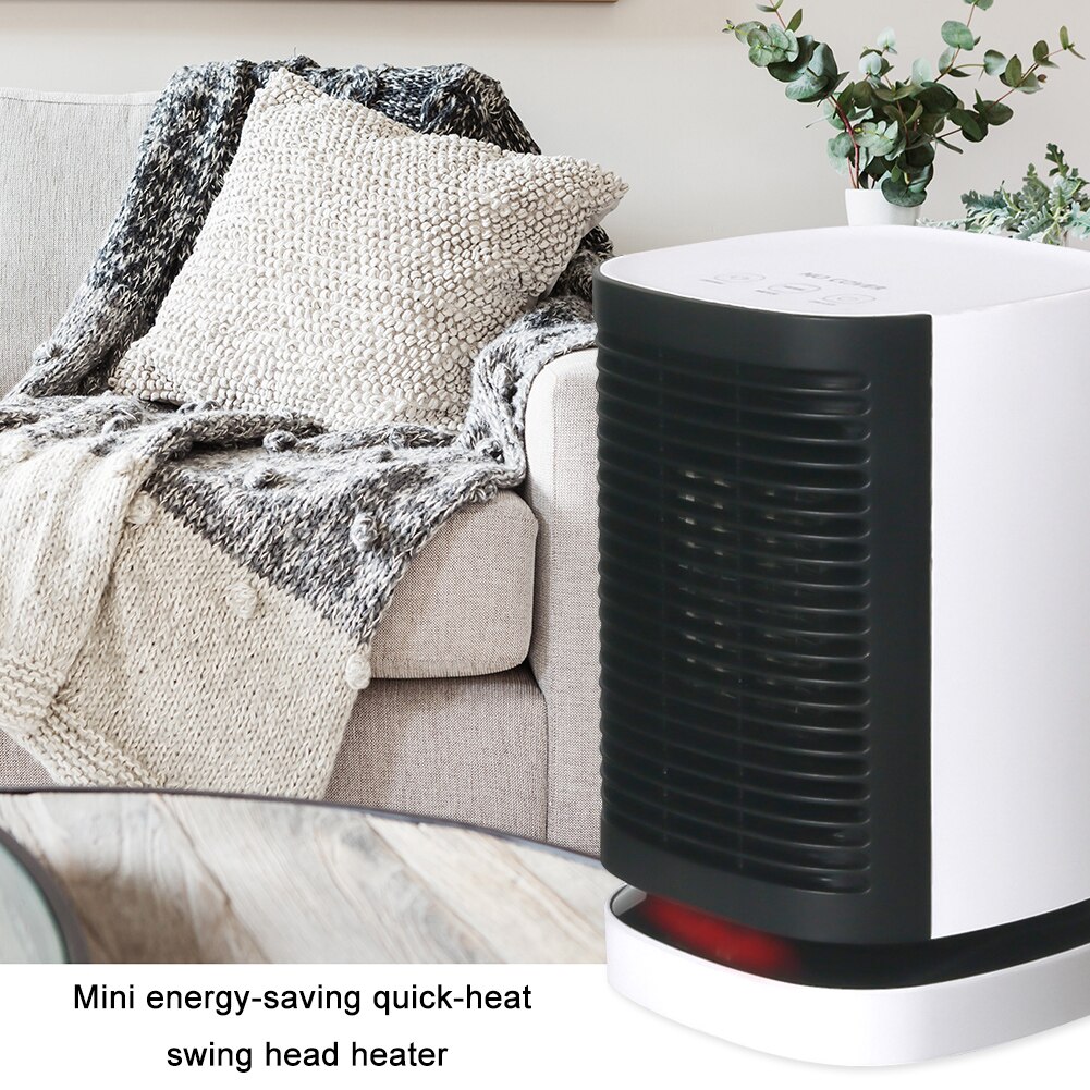 3 Speed Portable Mini Fan Heater Automatic Swing Warm Air Blower for Office Air Heater Powerful Fast Heater Fan Stove