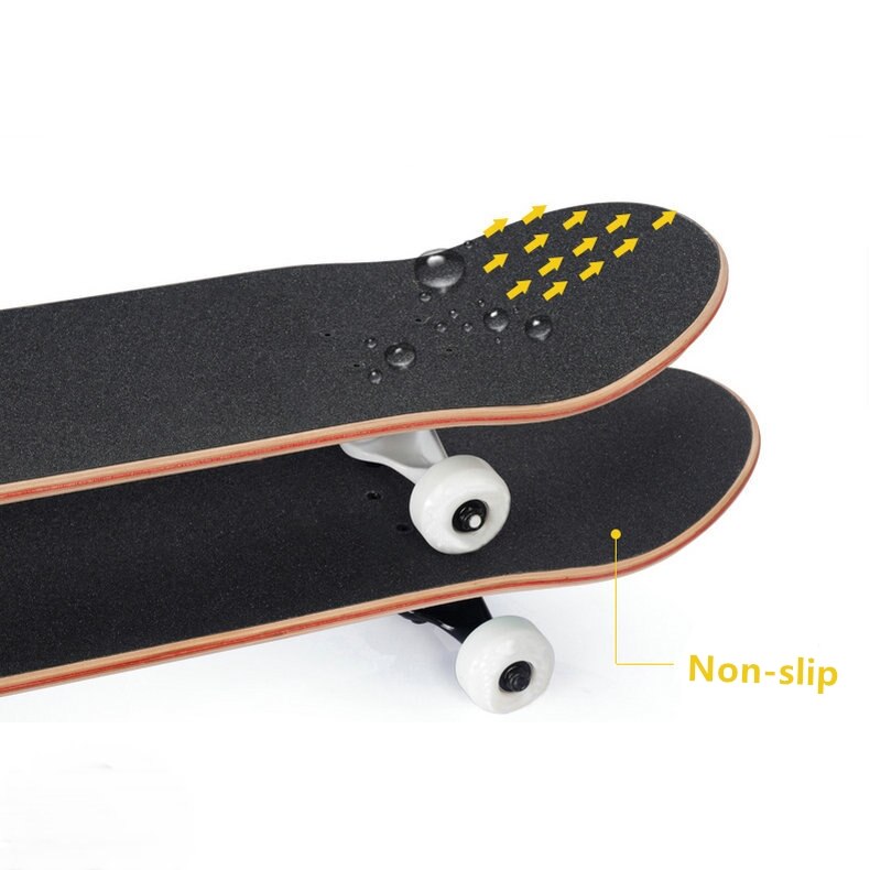 Bande antidérapante en papier de verre noir, 82x21cm, pour Skateboard , accessoires de Skateboard