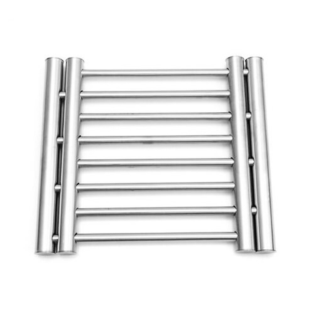 Adjustable Stainless Steel Kitchen Insulation Pads Ladder Trivet Worktop Saver Pot Pan Stand Rack Kitchen Gadget 3: Default Title