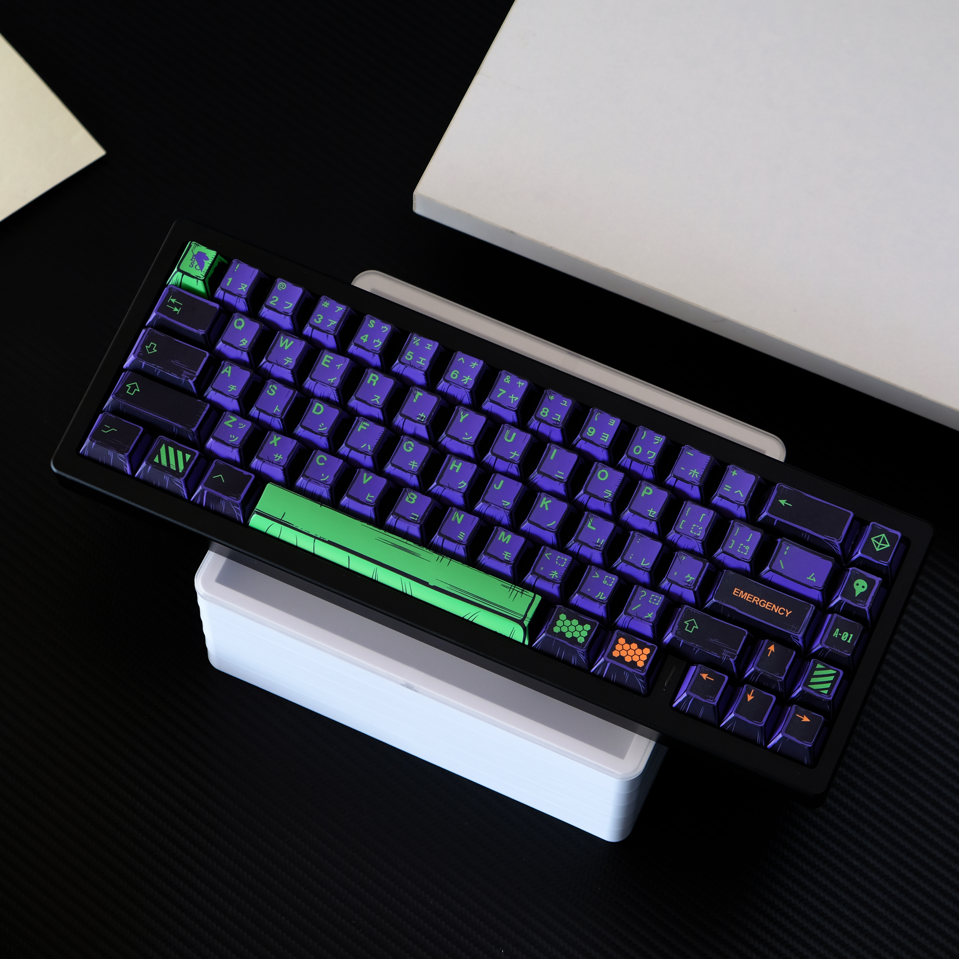 EVA 01 Mechanical keyboard Keycaps Cherry Profile PBT 78/151 Keys Dye-Sub Comic Style Keycaps For MX Switches Wooting ISO Layout