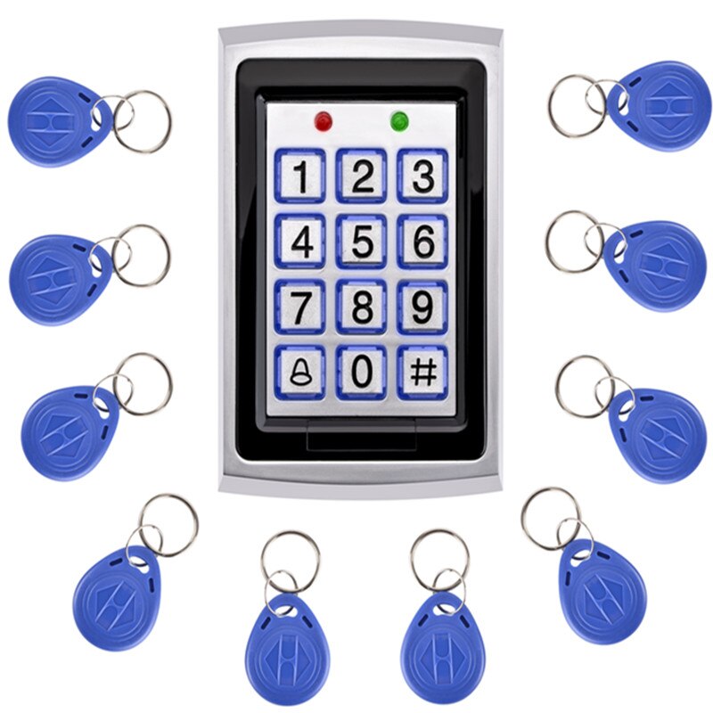 SZBestWell RFID Card Door Entry Single Door Lock Waterproof Metal Case Access Control Keypad System With 10 KeyCard: access with card