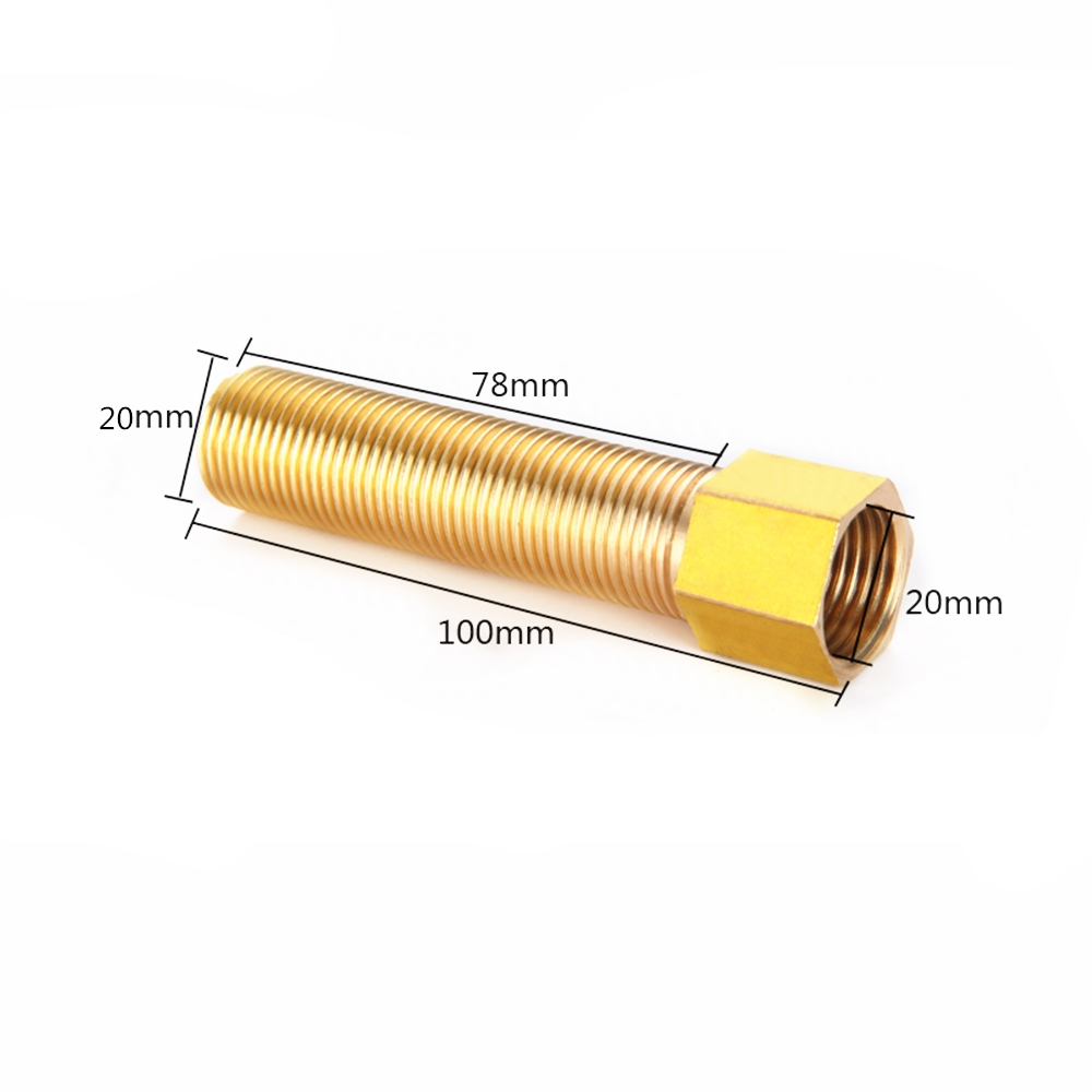 Messing Connector 1/2 "Bsp Man-vrouw Thread Veranderen Koppelstuk Recht In Adapter Fittings 28 Mm 40 Mm 50mm 70 Mm 100 Mm Lengte: 100MM Length