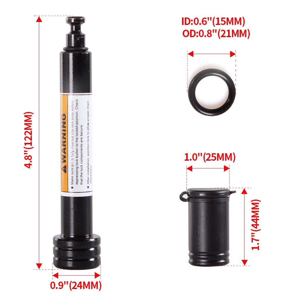 5/8" Trailer Hitch Locking Pin Kit for 2" Hitch Receiver RS-TUR011