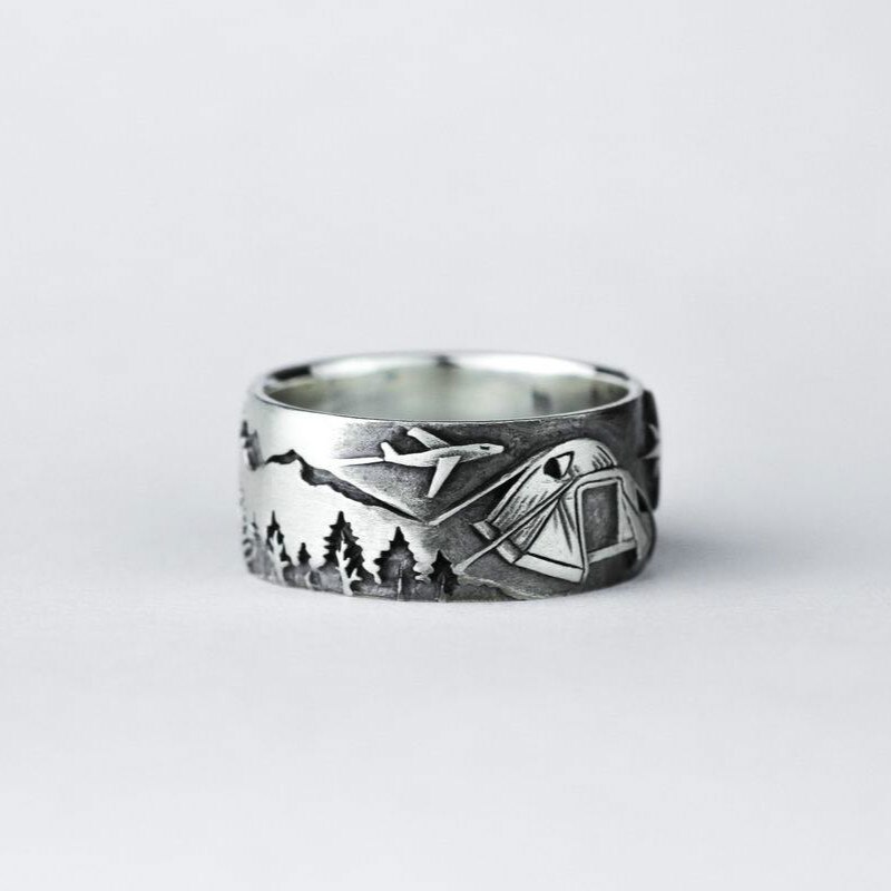 Handmade Retro 925 Sterling Silver Rings for Women Gothic Unique Punk Finger Ring Antique Collection Jewelry