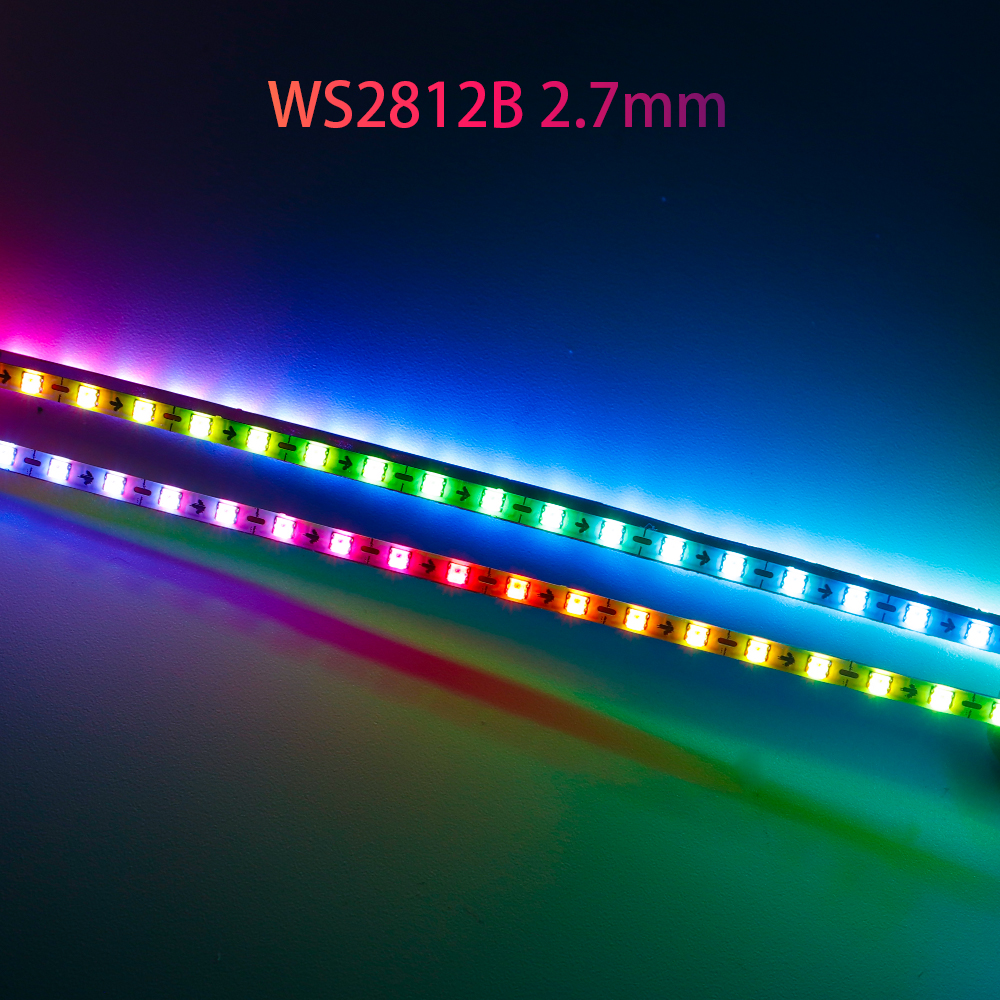 Ultra Narrow 2.7mm WS2812B LED Strip WS2812 160Leds/m individually addressable RGBIC Light Strip Dreamcolor DC5V/12V