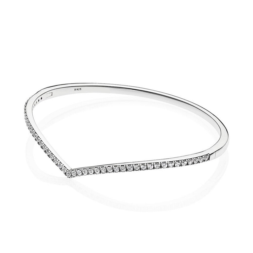 Pulsera de amor con nudo infinito para mujer, abalorio de 100% Plata de Ley 925 brillante, de joyería Original para mujer: 2 / 16 cm