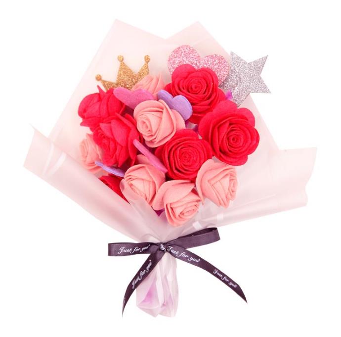 DIY Flower Felt Diy Craft Felt Flowers Fabric Felt Kit Non-woven Cloth Craft DIY Sewing Set Felt Handwork Material