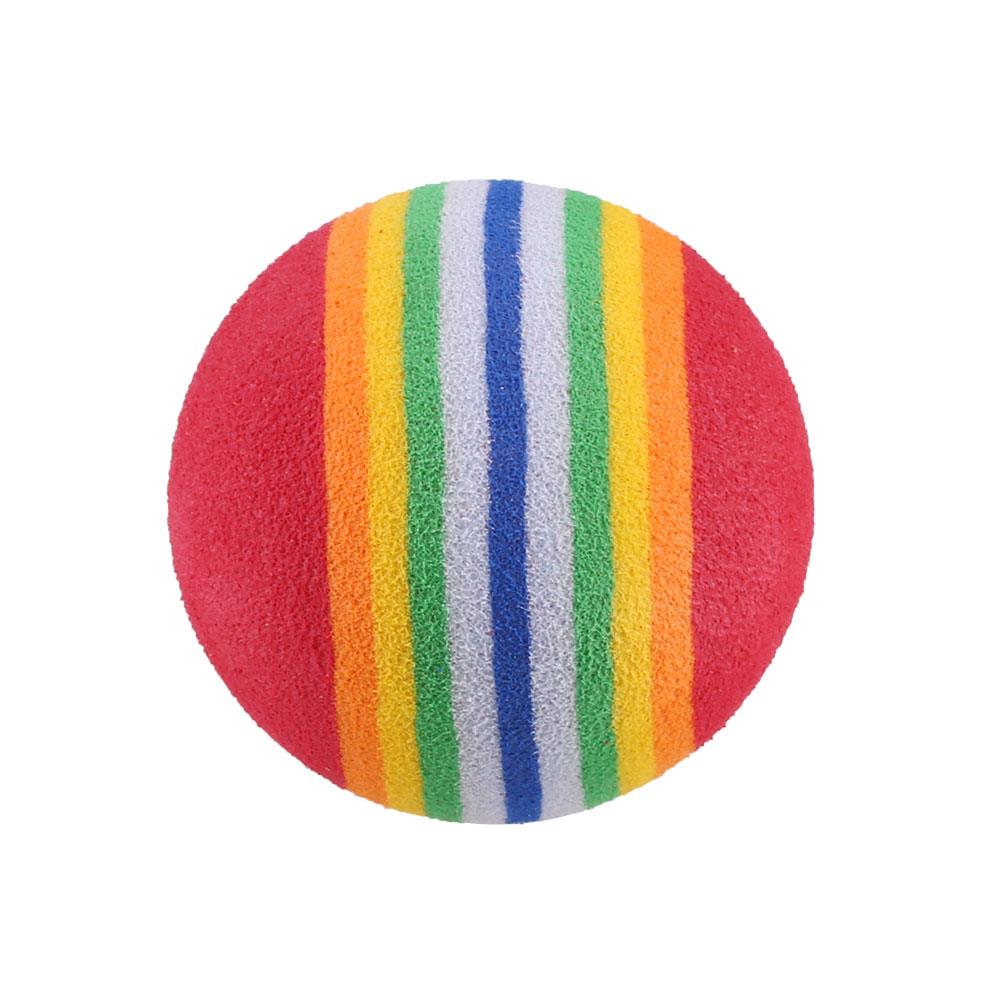 10Pcs Rainbow Stripe EVA Foam Sponge Golf Tennis Ball Practice Training