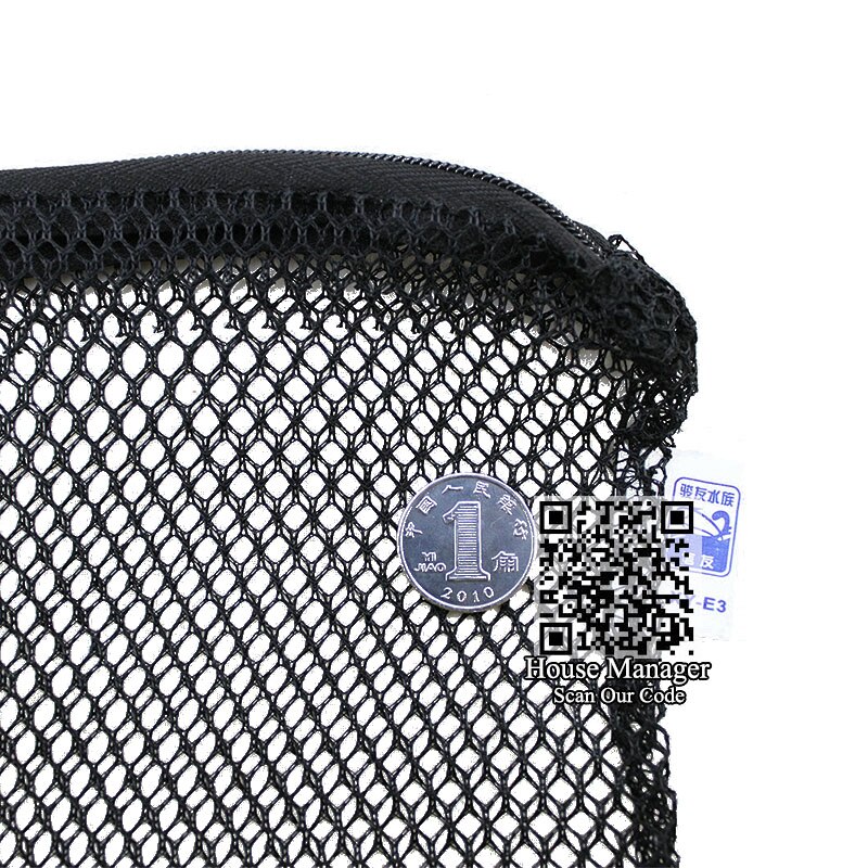 Black Aquarium Isolation Mesh Bag with Zipper to stock Filter Medium Activated Carbon Charcoal Biological Balls Filter media bag